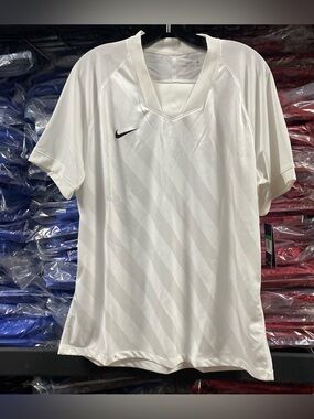 Nike Challenge III Soccer Jersey Men’s XL White Diagonal Dri-FIT BV6705-100 NWT